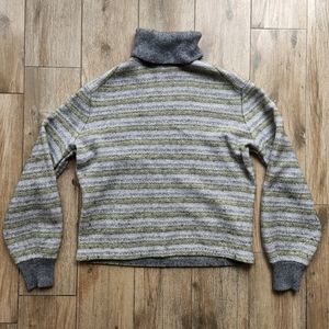 Vince Camuto Wool Cashmere Turtleneck Grey Green Sweater L